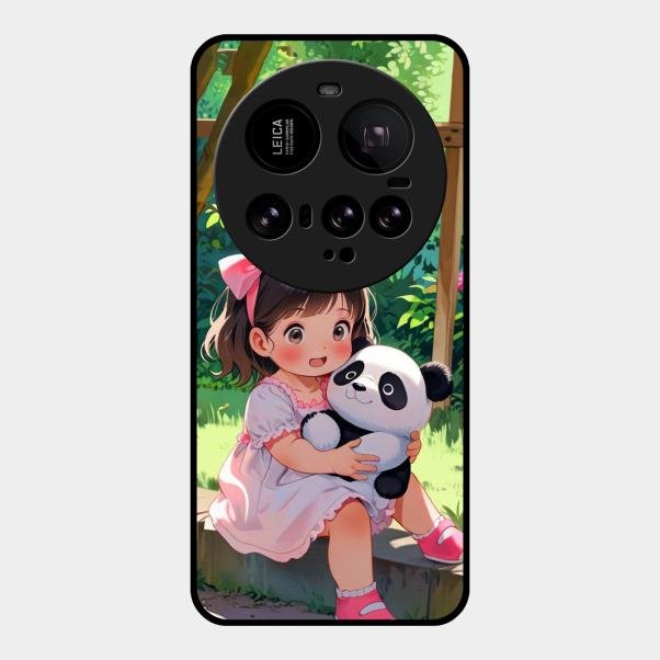Blush & Panda Glass Case Cover For Xiaomi 15 Ultra 5G