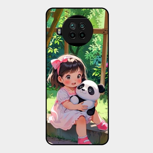 Blush & Panda Glass Case Cover For Xiaomi Mi 10I 5G
