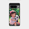 blush panda glossy metal case cover for Google Pixel 8 Pro 5G