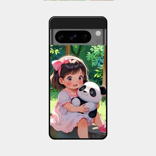 blush panda glossy metal case cover for Google Pixel 8 Pro 5G