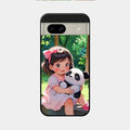 blush panda glossy metal case cover for Google Pixel 8A 5G