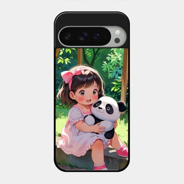 blush panda glossy metal case cover for Google Pixel 9 Pro Xl