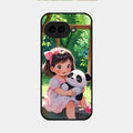 blush panda glossy metal case cover for Google Pixel 9A 5G