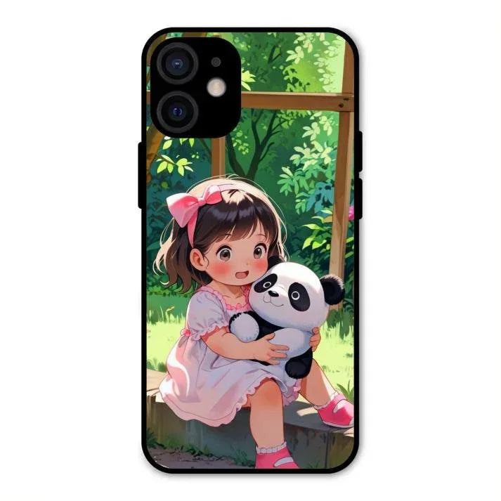 blush panda glossy metal case cover for iPhone 12 mini