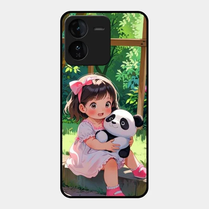 blush panda glossy metal case cover for Iqoo Z9 5G