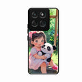 blush panda glossy metal case cover for Motorola Edge 60 Stylus 5G