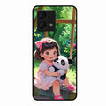 blush panda glossy metal case cover for Motorola g84 5G