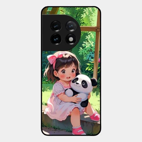 blush panda glossy metal case cover for Oneplus 11 5G