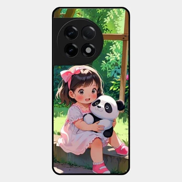 blush panda glossy metal case cover for Oneplus 11R 5G
