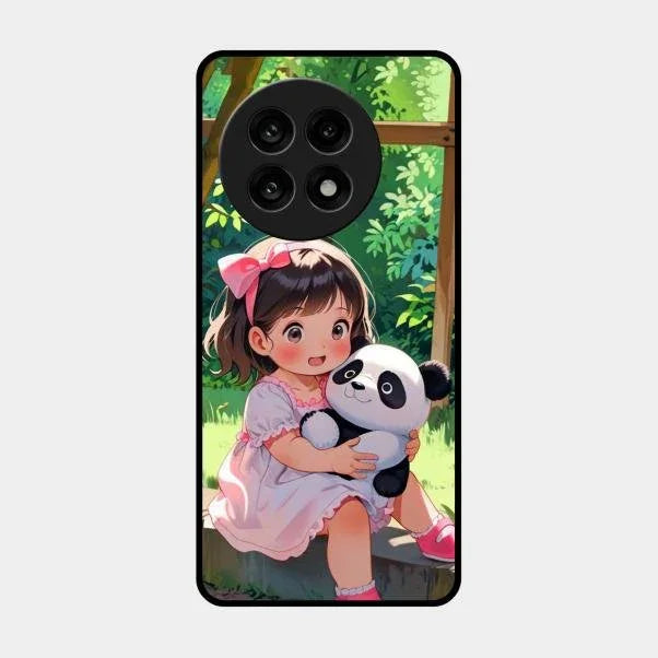 blush panda glossy metal case cover for Oneplus 13R 5G