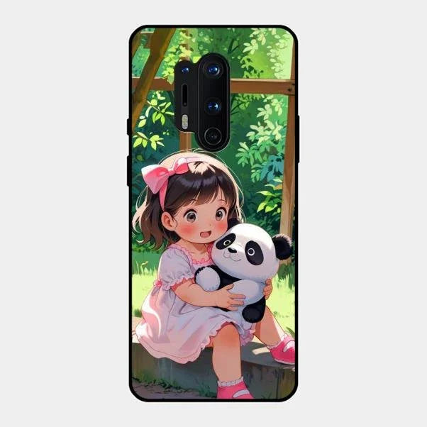 blush panda glossy metal case cover for Oneplus 8 Pro