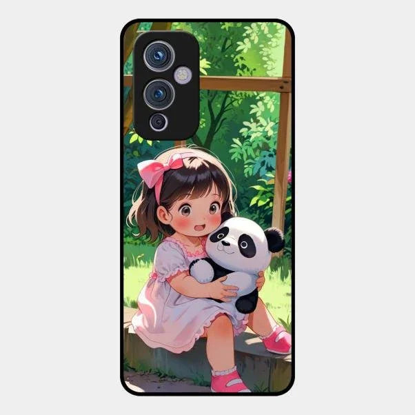 blush panda glossy metal case cover for Oneplus 9 5G