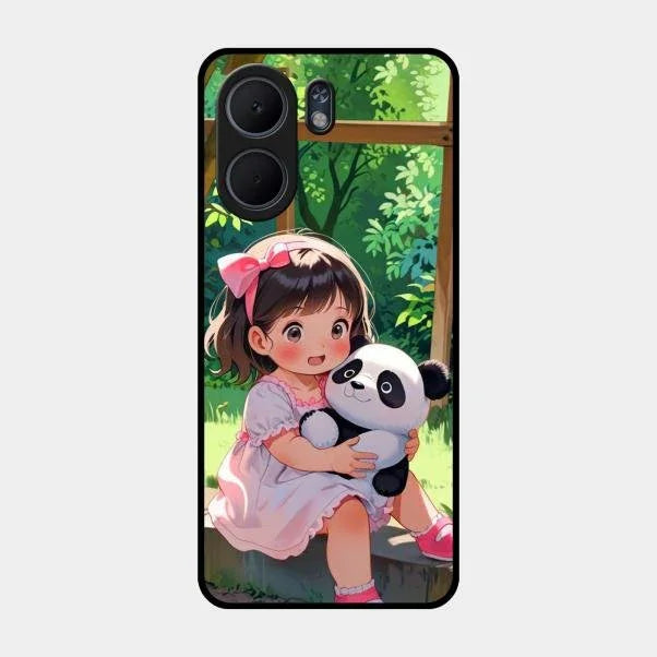 blush panda glossy metal case cover for Oppo A5X 4G