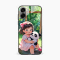 blush panda glossy metal case cover for Oppo A6X 5G