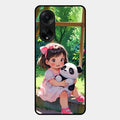 blush panda glossy metal case cover for Oppo F23 5G