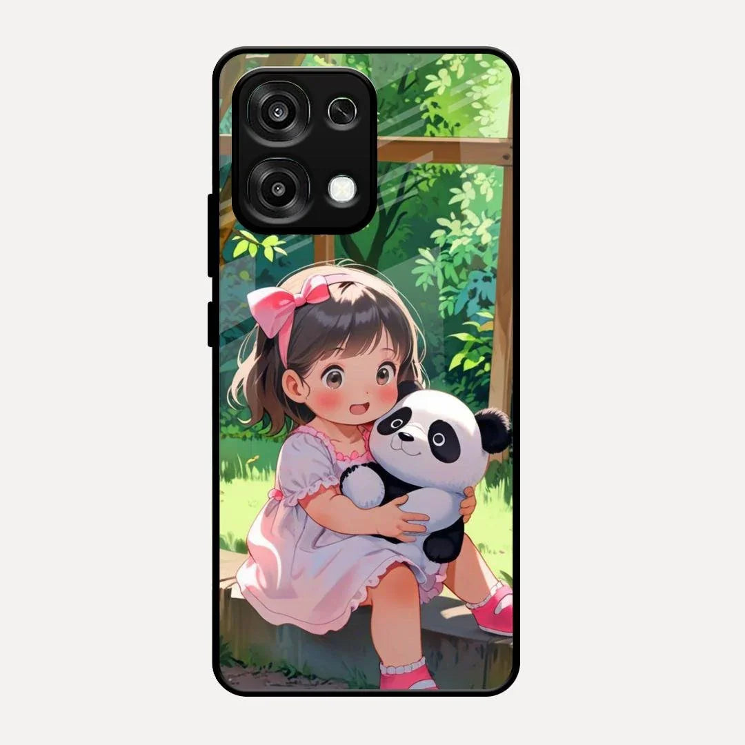 blush panda glossy metal case cover for Oppo F31 5G