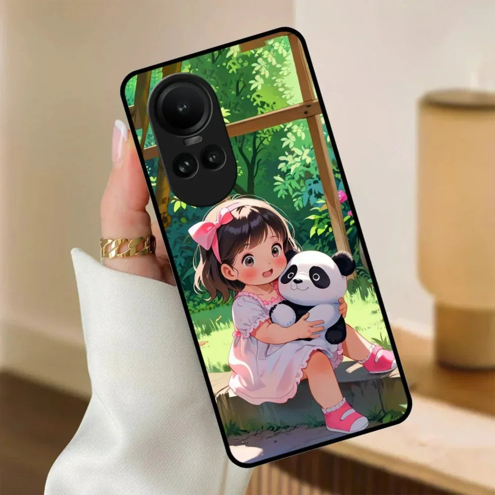 Blush & Panda Glossy Metal Case Cover For Oppo - ShopOnCliQ