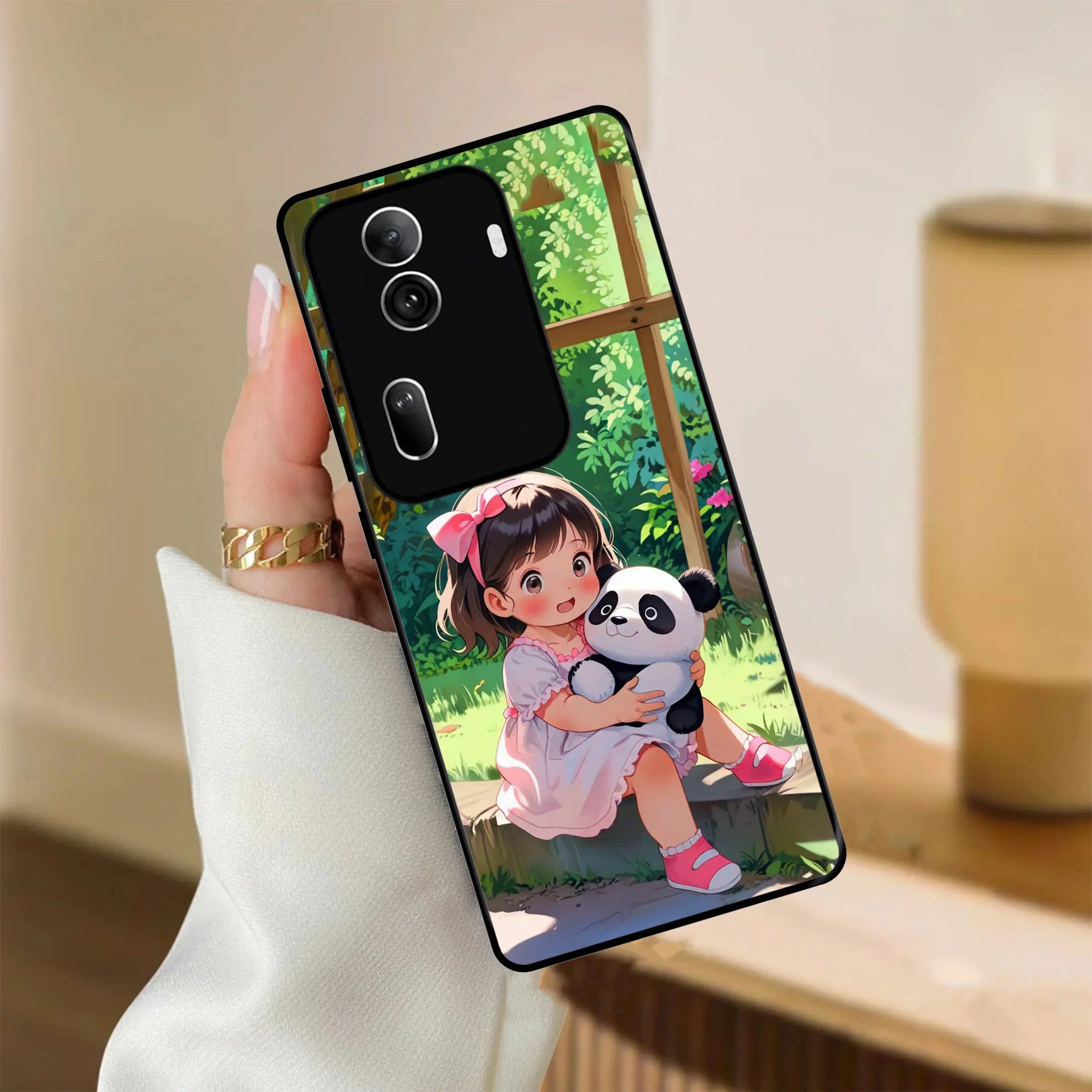 Blush & Panda Glossy Metal Case Cover For Oppo - ShopOnCliQ