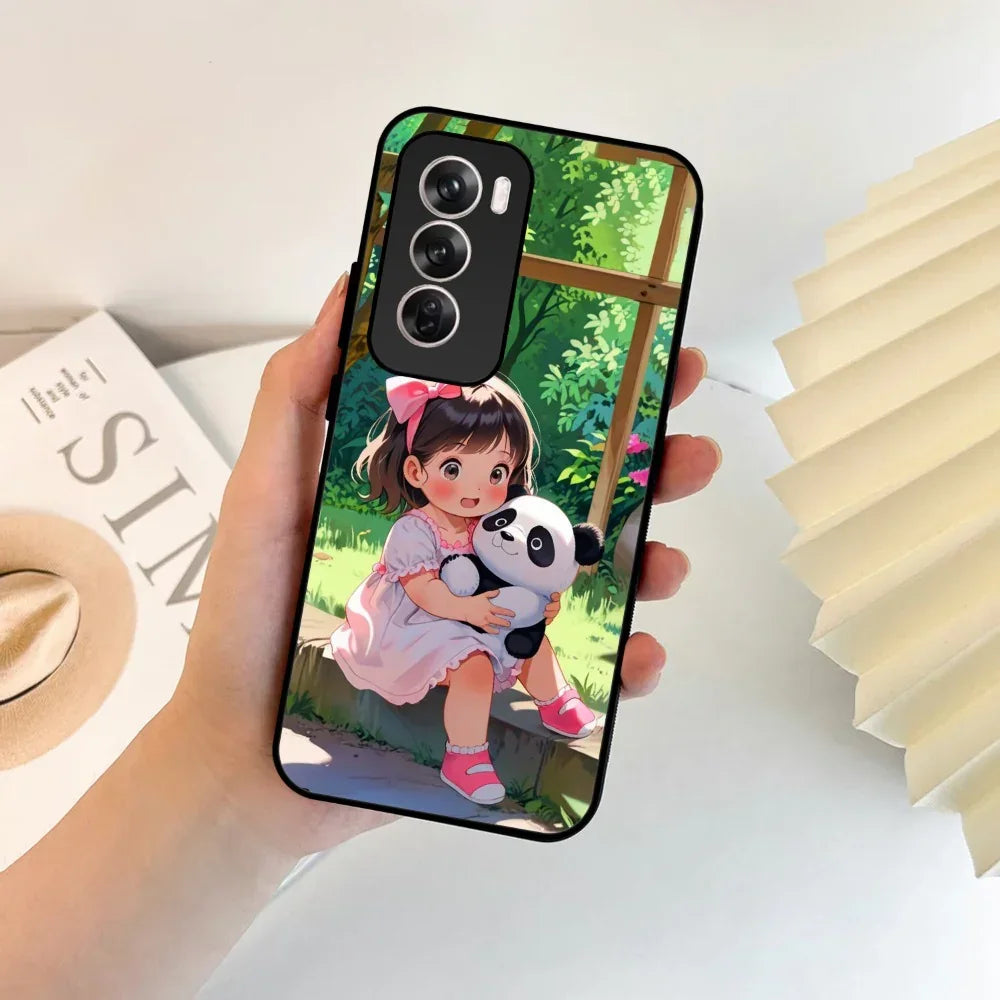 Blush & Panda Glossy Metal Case Cover For Oppo - ShopOnCliQ
