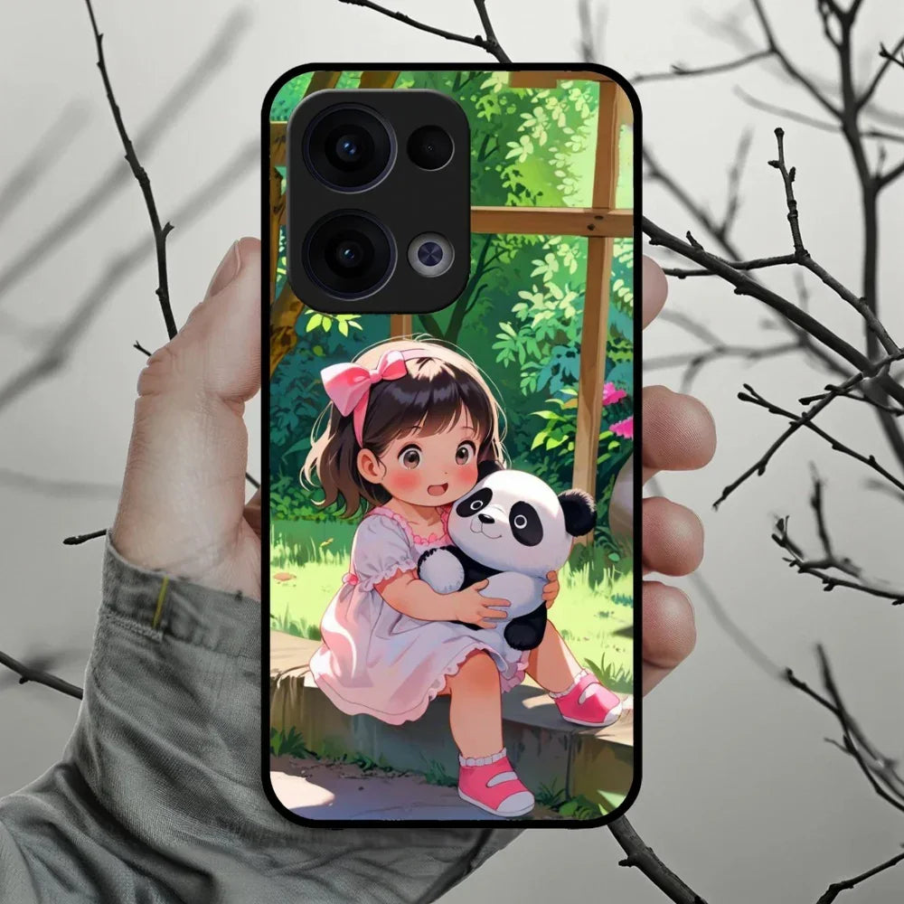 Blush & Panda Glossy Metal Case Cover For Oppo - ShopOnCliQ