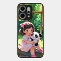 blush panda glossy metal case cover for Oppo Reno 14 Pro 5G