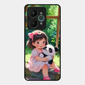 blush panda glossy metal case cover for Realme 15 5G