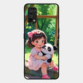 blush panda glossy metal case cover for Realme 7 Pro