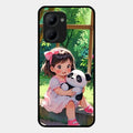 blush panda glossy metal case cover for Realme C33 2023