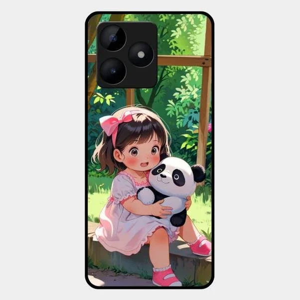 blush panda glossy metal case cover for Realme C53