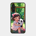blush panda glossy metal case cover for Samsung Galaxy A16 5G