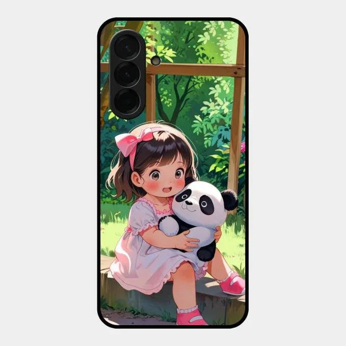 blush panda glossy metal case cover for Samsung Galaxy A36 5G