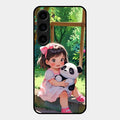 blush panda glossy metal case cover for Samsung Galaxy S23 5G