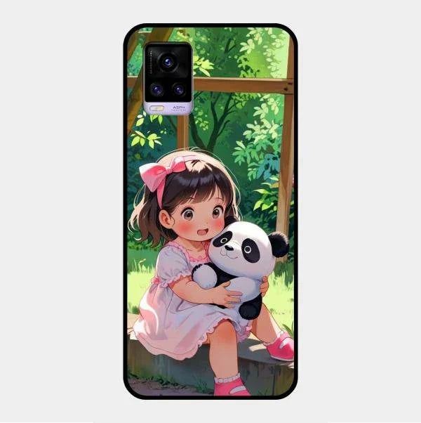 blush panda glossy metal case cover for Vivo V20