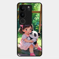 blush panda glossy metal case cover for Vivo V29 Pro 5G