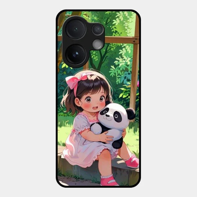 blush panda glossy metal case cover for Vivo V60 5G