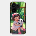 blush panda glossy metal case cover for Vivo X200 Fe 5G