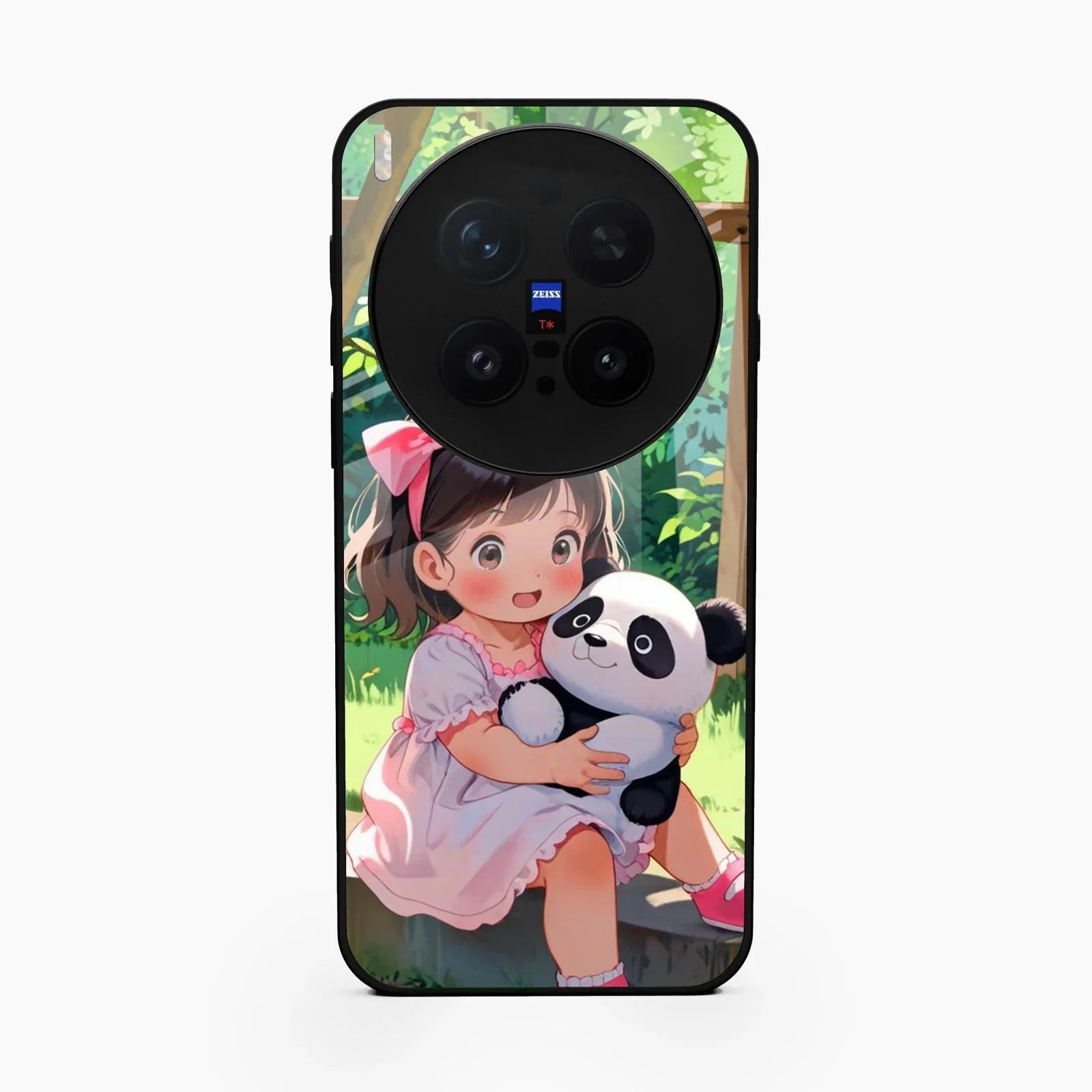 blush panda glossy metal case cover for Vivo X300 Pro 5G