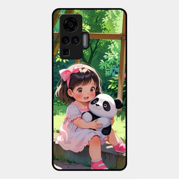 blush panda glossy metal case cover for Vivo X50 Pro 5G
