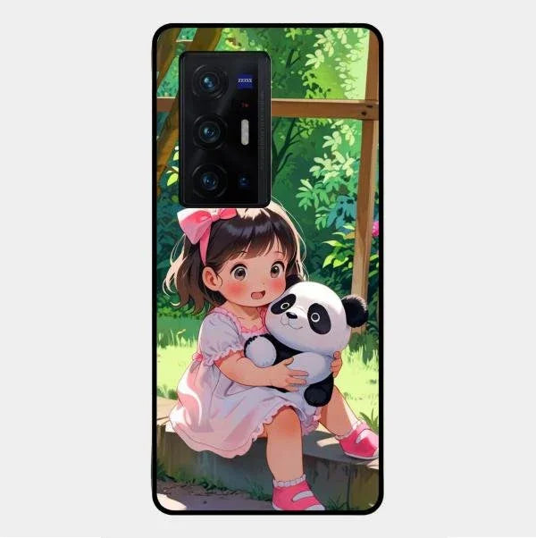 blush panda glossy metal case cover for Vivo X70 Pro Plus 5G