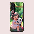 blush panda glossy metal case cover for Vivo Y31 5G