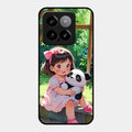 blush panda glossy metal case cover for Xiaomi 14 5G