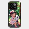 blush panda glossy metal case cover for Xiaomi 15 5G