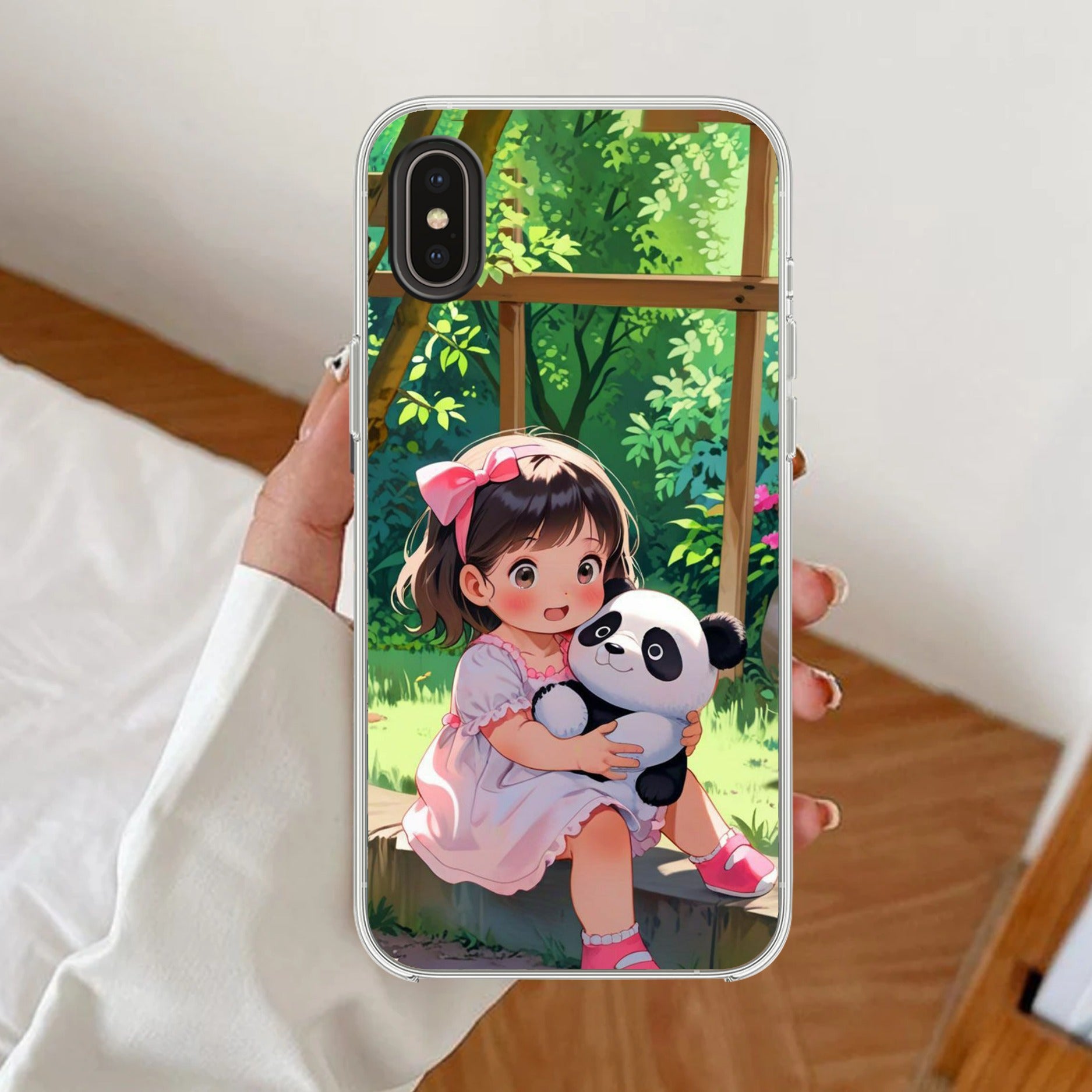Blush & Panda Transparent Silicon Case For iPhone XR