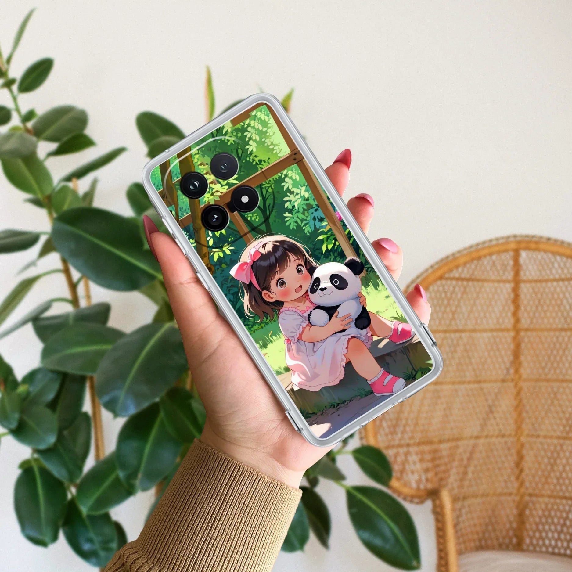 Blush & Panda Transparent Silicon Case For iQOO 15 5G