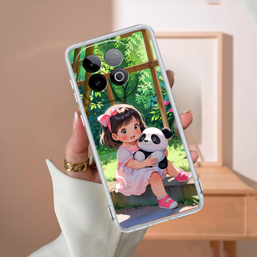 Blush & Panda Transparent Silicon Case For iQOO Neo 10 5G