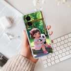 Blush & Panda Transparent Silicon Case For iQOO Z9x 5G