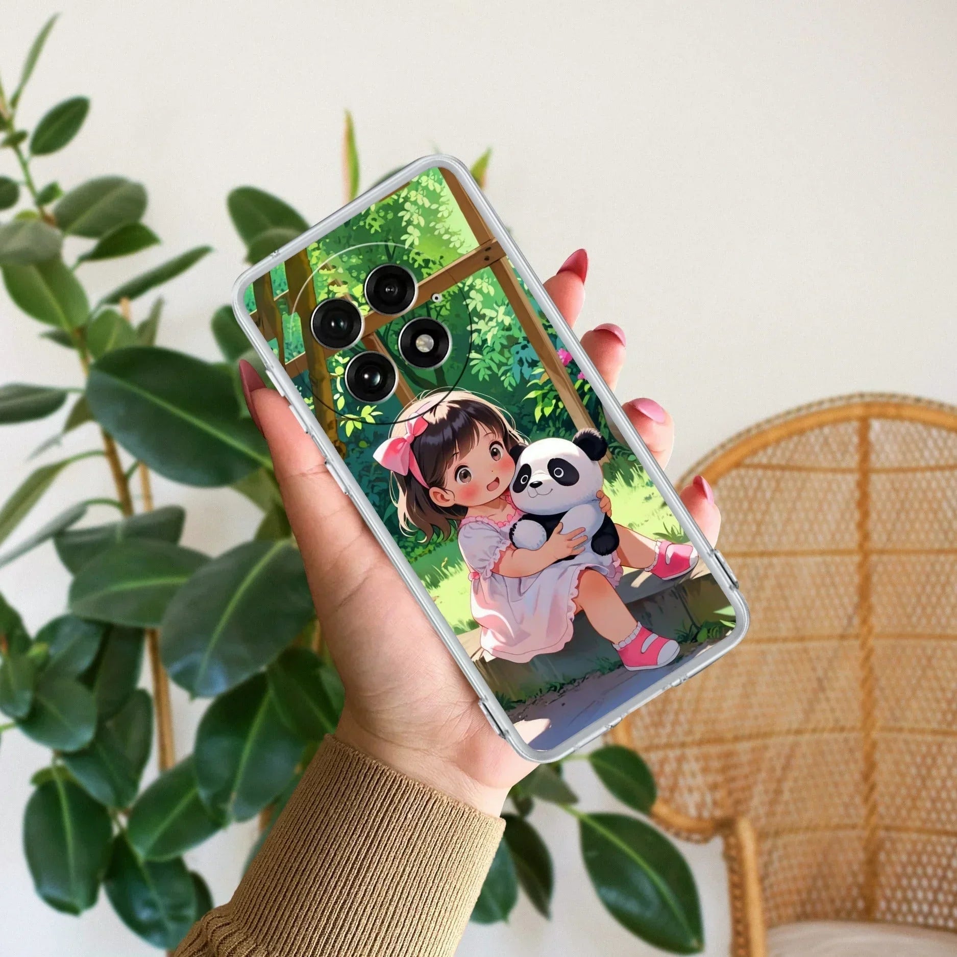 Blush & Panda Transparent Silicon Case For OnePlus
