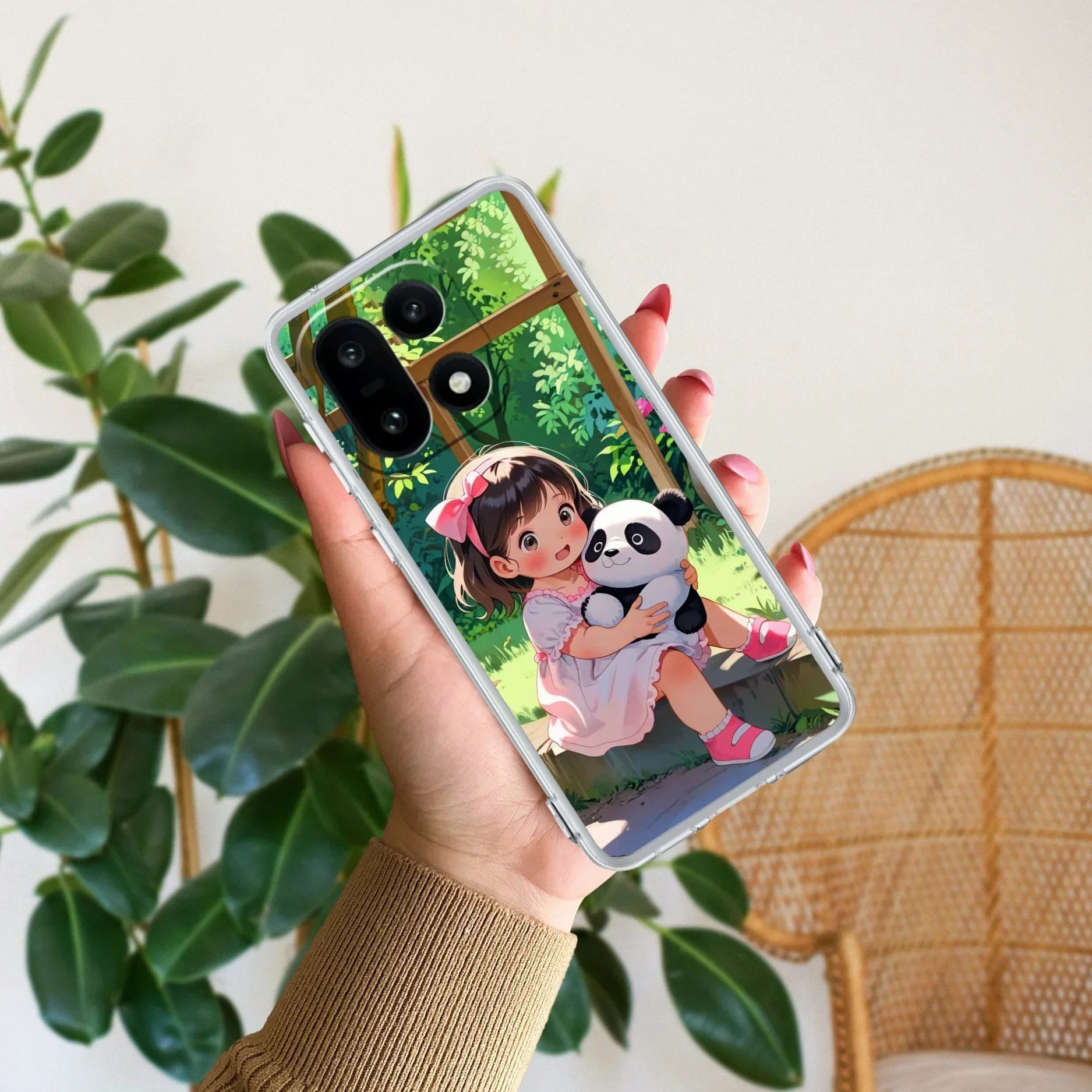 Blush & Panda Transparent Silicon Case For OnePlus