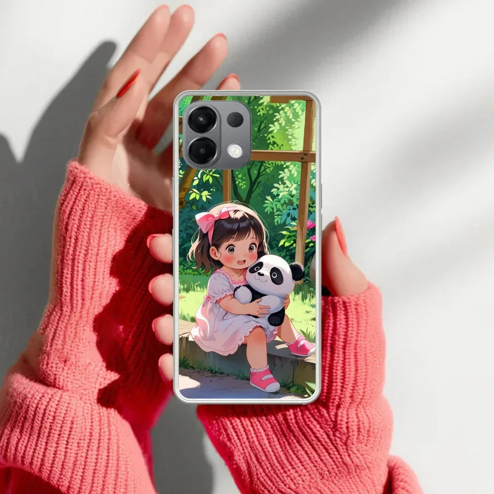 Blush & Panda Transparent Silicon Case For Oppo A3 Pro 5G