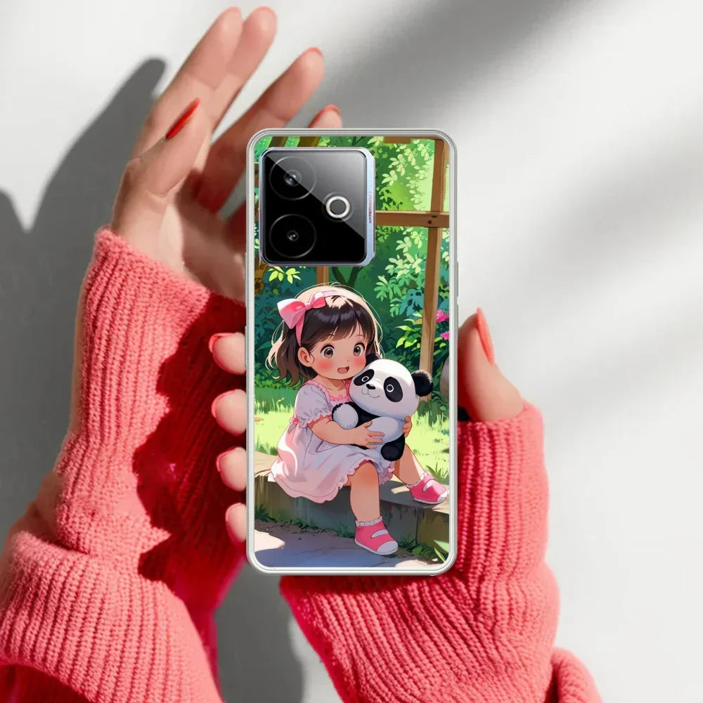 Blush & Panda  Transparent Silicon Case For Realme GT 7T 5G